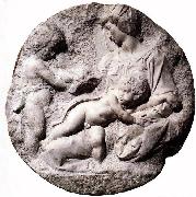 Michelangelo Buonarroti Madonna and Child with the Infant Baptist oil